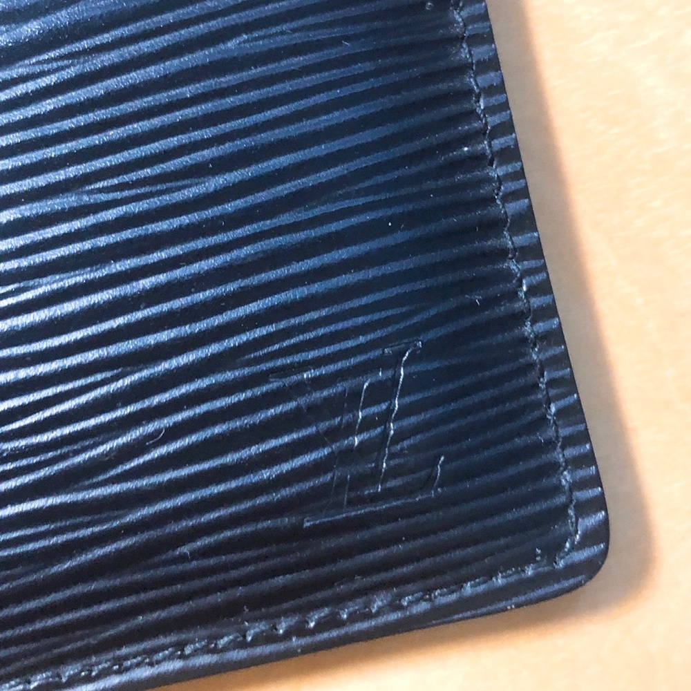 Authentic black LV card holder